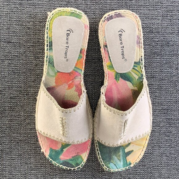 Baretraps Kicker Floral Slide Sandals - Womens 10M - print canvas leather - Picture 7 of 12